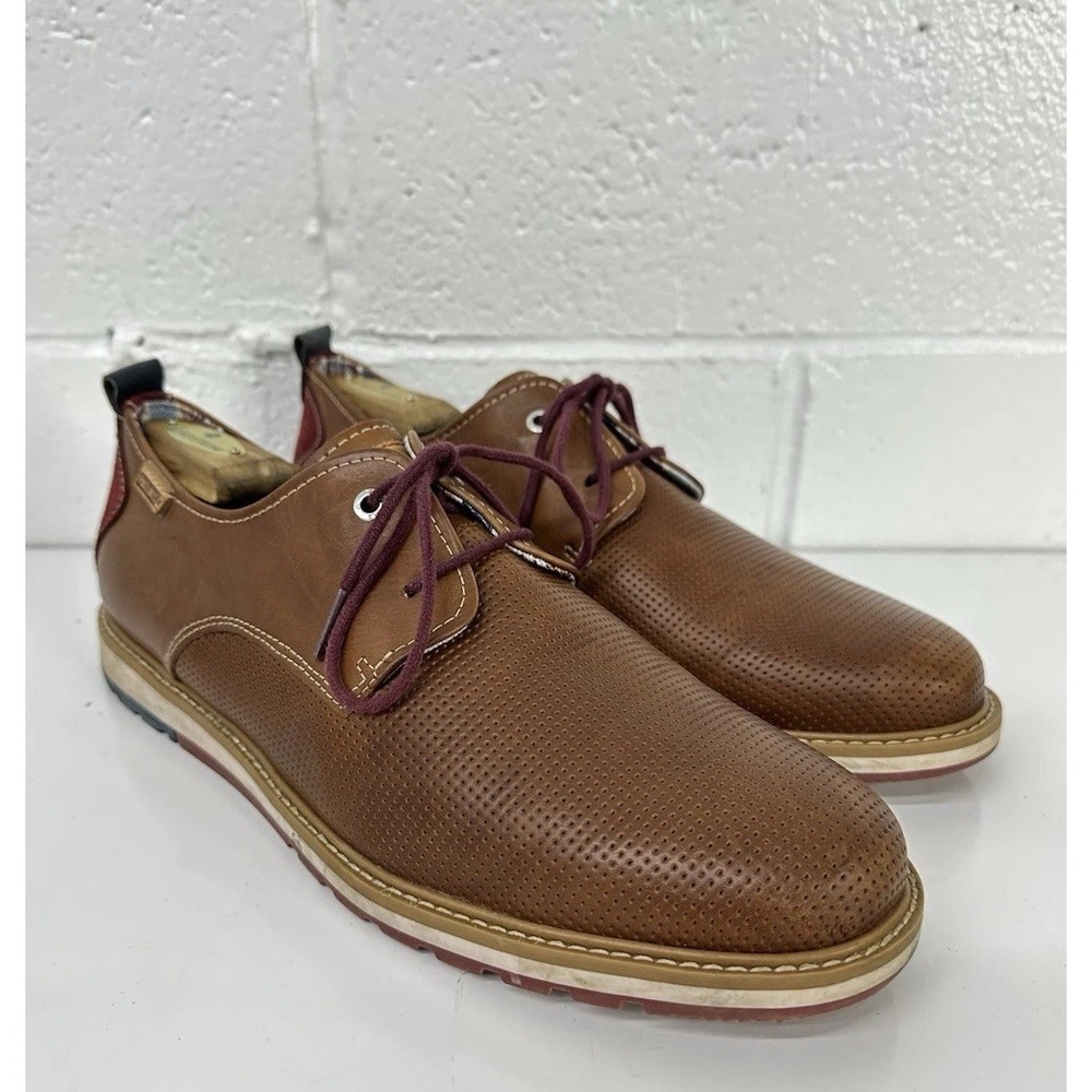 Pikolinos Berna Brown Leather Low Lace Round Toe Oxford Shoes Men’s 44 US 10.5